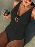 New sexy one-piece women's swimsuit covers the belly and makes you look slimmer, with a V-neck that exudes a sense of luxury