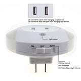 Night Light With 2 USB Ports
