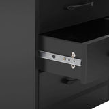 Nightstand with 3 Drawers, Cabinet and USB Charging Ports