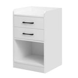 Nightstand with Charging Station and LED Lights