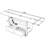 Nightstand with USB Port and Foldable Tabletop