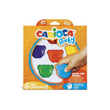 Carioca Teddy Baby Crayons for Toddlers - 6 Non-Toxic Wax Crayons for Kids Aged 1+ Year