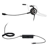 Noise Canceling Headset Convertible RJ9 Earphone with Microphone Adaptor
