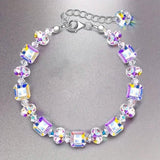Northern Lights Artificial Crystal Bracelet 7"+ 2" Extension Chain