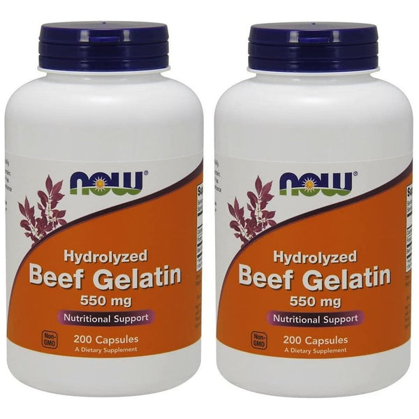 Now Foods Beef Gelatin 550mg 200 Capsules - 6505