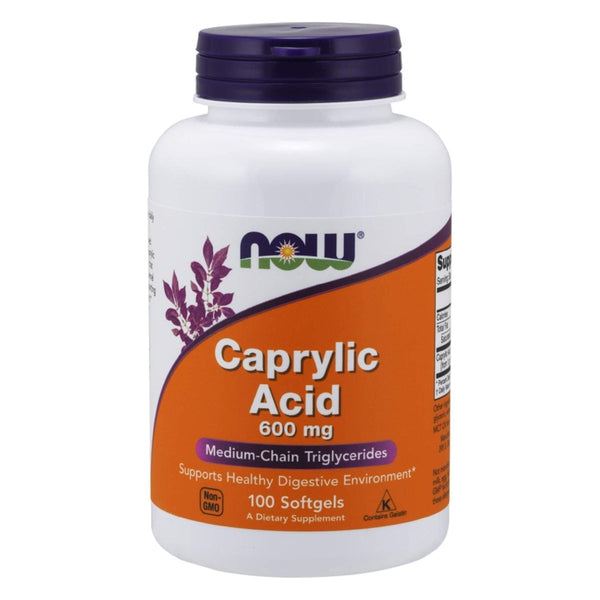 Now Foods Caprylic Acid 600 mg 100 Softgels - 3347