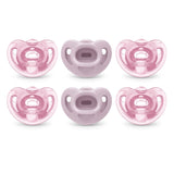 NUK Timeless Comfy Pacifier | 100% Silicone, One-Piece Design | BPA-Free, Gentle on Baby’s Skin | 5-Pack, for 0-6M