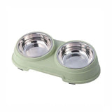 Nunbell Melamin Steel Double Pet Food Bowl Penguin Design 0.4L