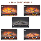 Nuvia 36-Inch Electric Antique Black Touch Panel Infrared Fireplace Insert With Removable Trim Kit (SAK84610)