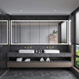 [96X40-Inch] Nuvia Wall-Mounted Medicine Cabinet Mirror With Anti-Fog And Tri-Color LED Lights (SAK82340)