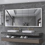 [96X40-Inch] Nuvia Wall-Mounted Medicine Cabinet Mirror With Anti-Fog And Tri-Color LED Lights (SAK82340)