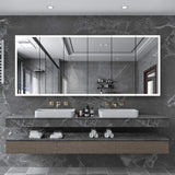[96X40-Inch] Nuvia Wall-Mounted Medicine Cabinet Mirror With Anti-Fog And Tri-Color LED Lights (SAK82340)