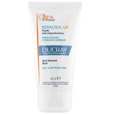Ducray Keracnyl UV SPF50+ Anti-Blemish Sunscreen Fluid for Acne-Prone Skin - Matte Finish, Non-Comedogenic