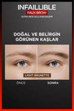 L'Oreal Paris Infallible Faux Brow: Ultra-Fine Light Brunette Eyebrow Pencil for Natural, Long-Lasting Definition