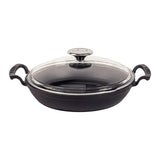 Lava Cast Iron Cookware - Round Cast Iron Pot with Glass Lid, 52.78 fl oz - Durable, Heat Retention, Induction Compatible