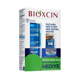 Bioxcin Biotin Supplement and Shampoo Set for Hair Loss Treatment and Hair Health Support