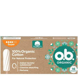 O.B. Organic Super Tampons for Reliable Protection 16 Count