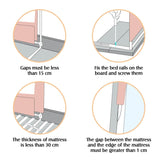 Odoland 70in Foldable Baby Toddler Safety Bed Rail Anti Falling Guard
