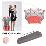 Odoland Safety Portable Playpen Infants Toddler Fence
