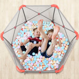 Odoland Safety Portable Playpen Infants Toddler Fence