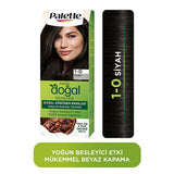 Palette Natural Colors Permanent Black Hair Dye 1-0 - Achieve Natural-Looking, Long-Lasting, Rich Black Hair Color with Natural Ingredients