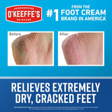 O'Keeffe's for Healthy Feet Foot Cream - 3.2 oz Jar (1 Pack) - Guaranteed Relief for Extremely Cracked, Dry Feet, Repairing Skincare, Instantly Boosts and Retains Moisture Levels