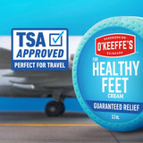 O'Keeffe's for Healthy Feet Foot Cream - 3.2 oz Jar (1 Pack) - Guaranteed Relief for Extremely Cracked, Dry Feet, Repairing Skincare, Instantly Boosts and Retains Moisture Levels