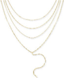 Inc International Concepts Gold-Tone Shimmer Chain Multi-Row Necklace, 16 + 3""