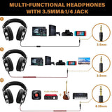 OneOdio Wired Over Ear Headphones Studio Monitor & Mixing DJ Stereo Headsets