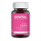 Sovital Happy Vajin: Cranberry Probiotic Capsules for Women's Vaginal & UTI Health - Support Vaginal Flora, Prevent UTIs, & Boost Immunity