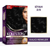 Wella Koleston Supreme Black Hair Dye: Intense Color, Gray Coverage & Conditioning - Complete At-Home Hair Color Kit