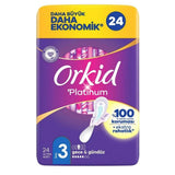 Orkid Platinum Night Sanitary Pads Soft & Absorbent 24 Count