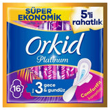 Orkid Platinum Night Sanitary Pads for Secure Sleep 16-Pack