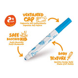 Carioca Washable Markers for Kids - 6 Pack Jumbo Markers for Toddlers, Non-Toxic Art Supplies, Safe Children's Drawing Markers