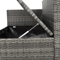 Outdoor 6-Piece All-Weather PE Rattan Sofa Set With Adjustable Seat, Storage Box, Removable Covers, And Tempered Glass Table Top (SAK37221)