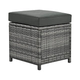 Outdoor 6-Piece All-Weather PE Rattan Sofa Set With Adjustable Seat, Storage Box, Removable Covers, And Tempered Glass Table Top (SAK37221)