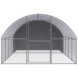 Outdoor Chicken Coop 9.8'x13.1'x6.6' Galvanized Steel