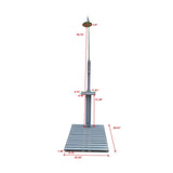 Outdoor Garden Pool Shower with Chassis Board, for Swimming Pool, Patio, Terrace, Garden, Wood
