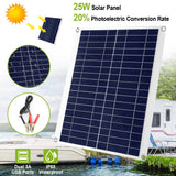 Outdoor Solar Panel 12V 25W Car Battery Charger