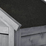 Outdoor Wood Tilt Storage Shed Tool Organizer with Waterproof Asphalt Roof