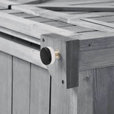 Outdoor Wood Tilt Storage Shed Tool Organizer with Waterproof Asphalt Roof