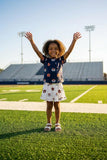 Auburn Blue Aubie Ruffle Pocket Tee