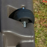 Outsunny Cantilever Umbrella Base with Wheels 330 lbs Sand 286 lbs Water Heavy Duty Coffee