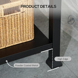 Outsunny Grill Cart Table Outdoor, 3-Shelf Stainless Steel, Pizza Oven Stand, Black with BBQ Wheels & Side Handle