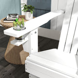 Outsunny Modern Adirondack Chair with Cupholder for Patio, Garden & Lawn, White