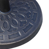 Outsunny Outdoor Umbrella Stand Base 17" 27 lbs, Round, Decorative Pattern, for Φ1.5", Φ1.89" Pole - Bronze
