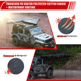 Overland 270 Degree Awning House Tent for Driver Side, Only Top Awning Not Include Side wall Effortless Installation, All-Weather Protection, Hidden Support Pole