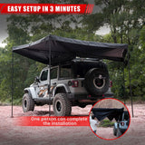 Overland 270 Degree Awning House Tent for Driver Side, Only Top Awning Not Include Side wall Effortless Installation, All-Weather Protection, Hidden Support Pole