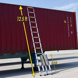 OxGord Aluminum Telescopic Extension Ladder 12.5ft. Telescope