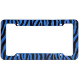 OxGord Plastic License Plate Frame with Zebra/Tiger Stripes